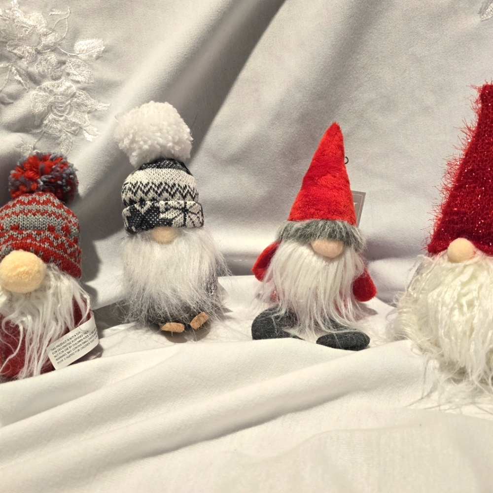 Set of 6 christmas nome ornaments